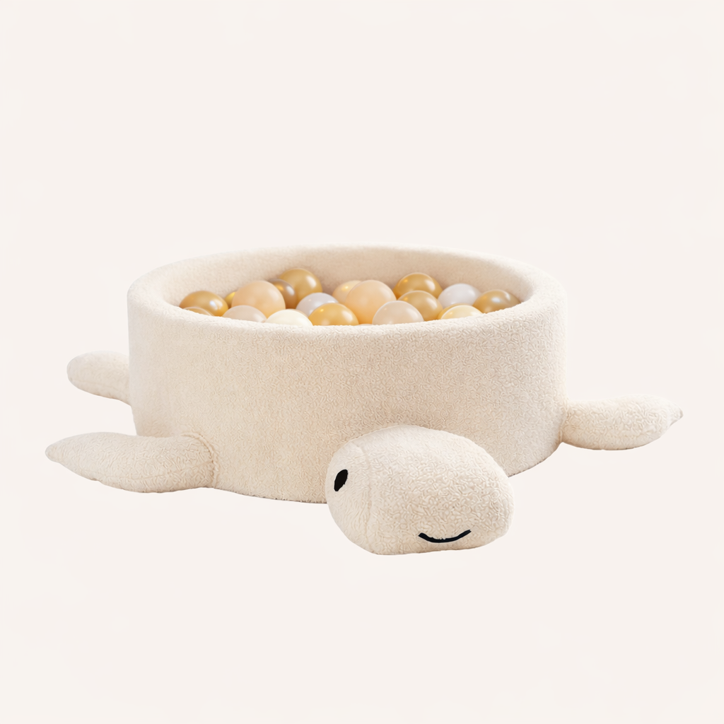 Bouclé Schildpad Cream – Ballenbak (incl. ballen)