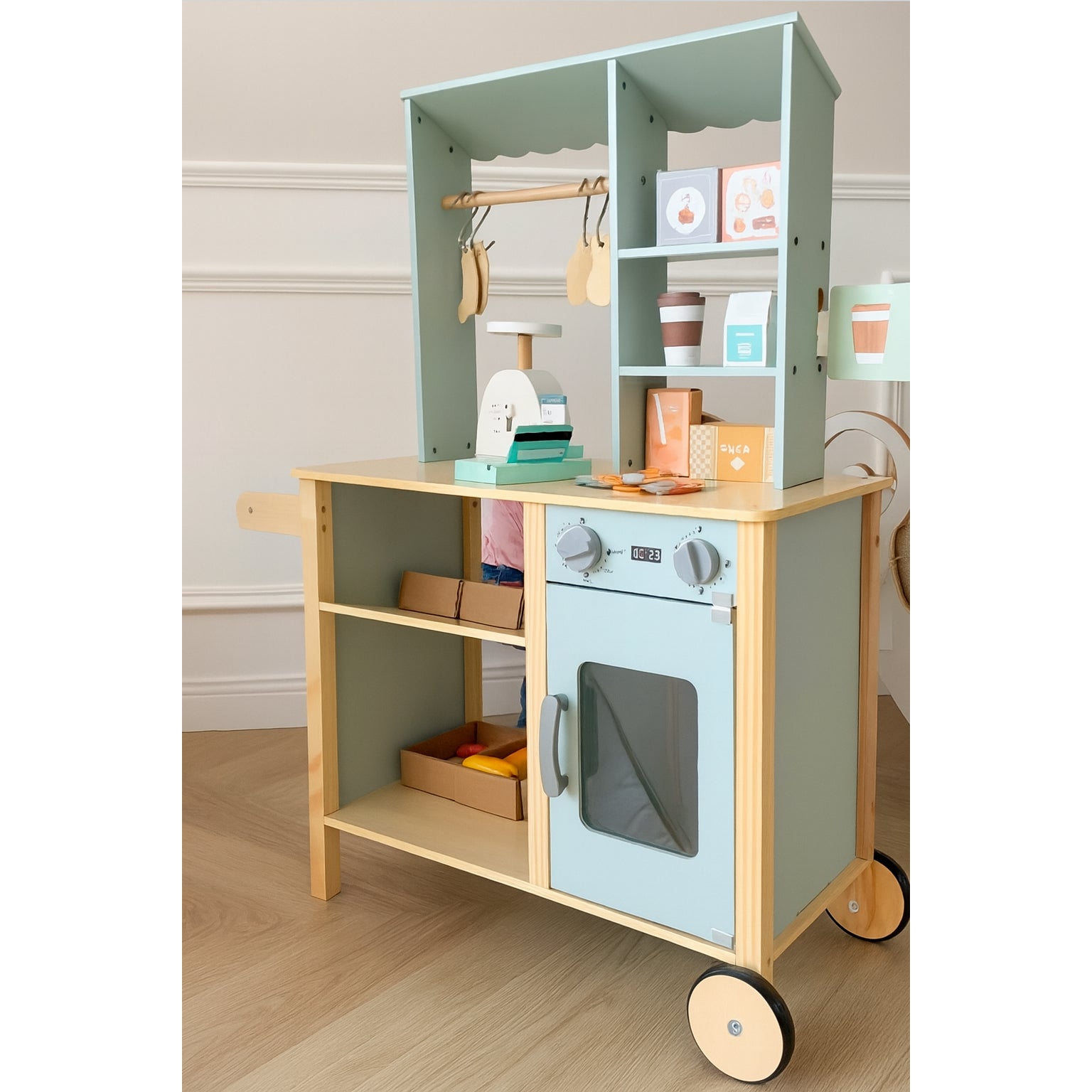 Montessori Holz – Food Truck Spielset (73 Teile)