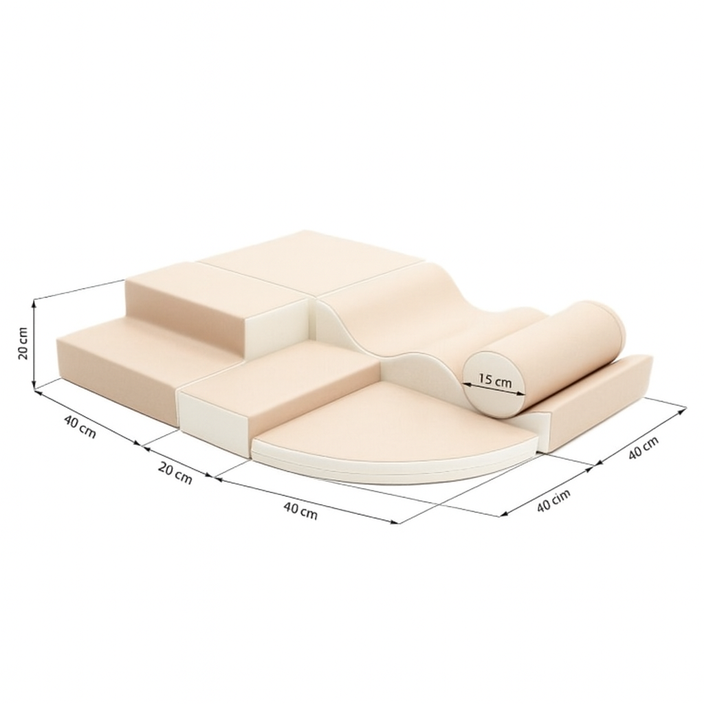 Zachte Foam Beige - Speelblokken 6-delige Set