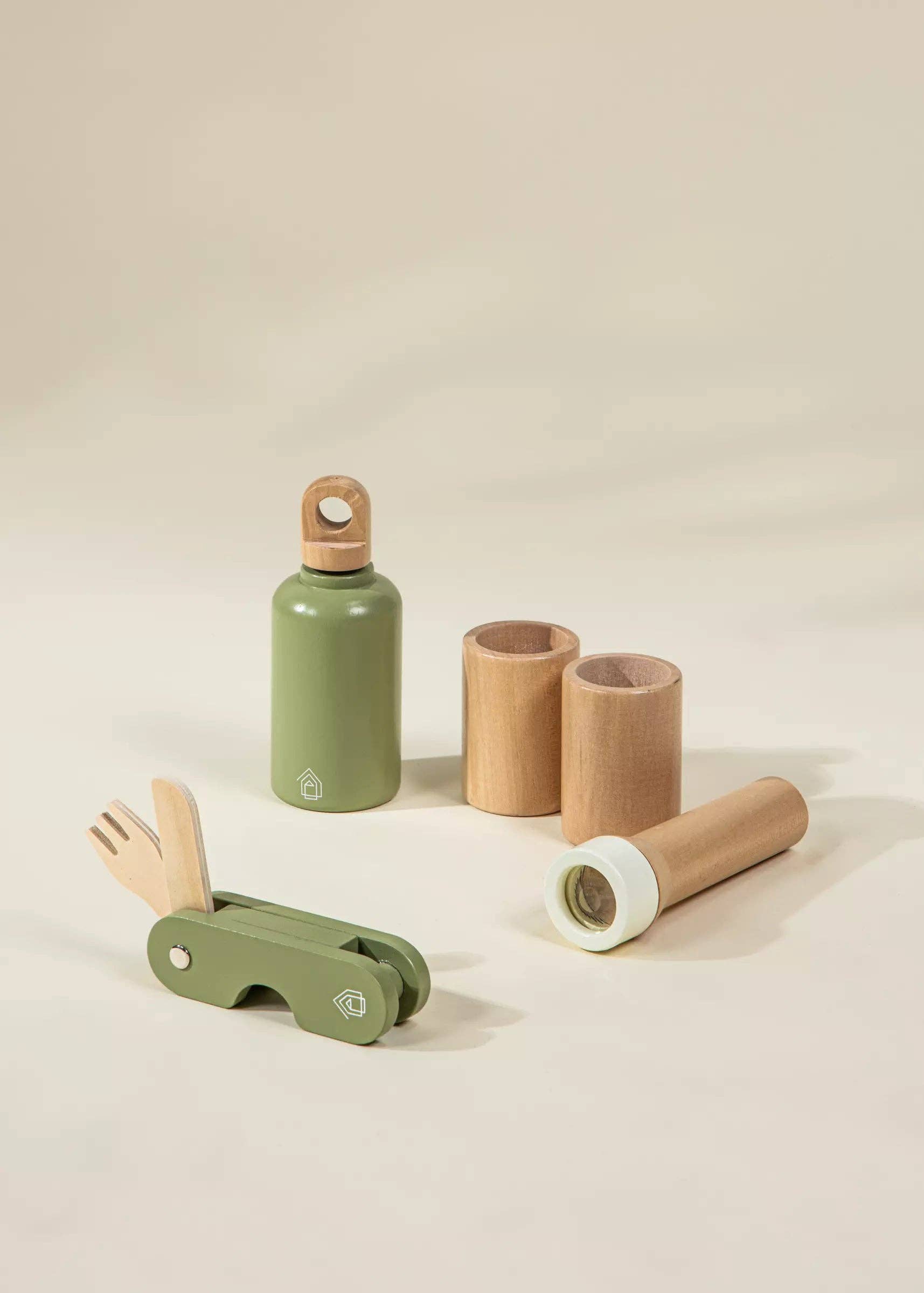 Houten Camping Speelset | Met kampvuur, marshmallows en kampeerbenodigdheden