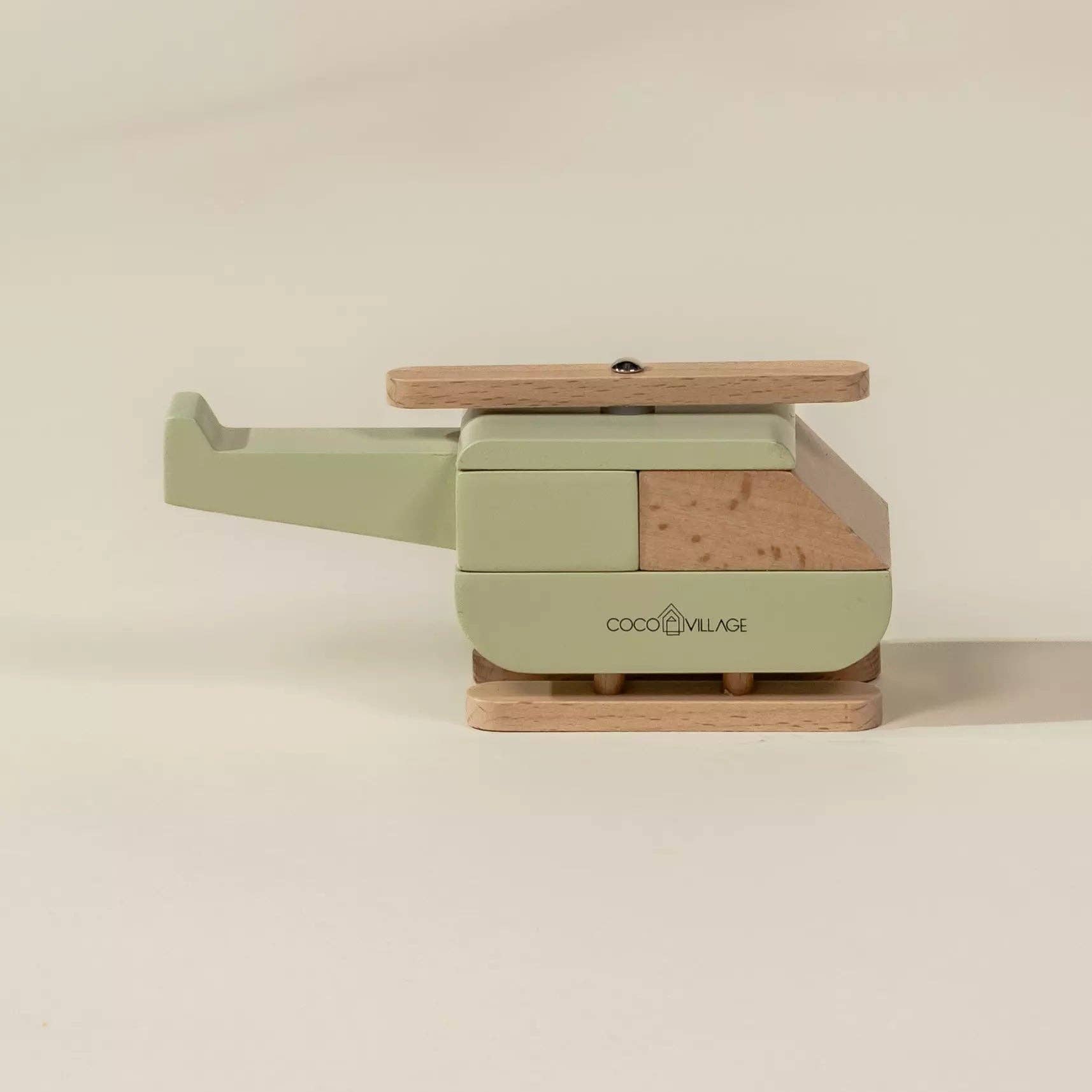 Houten Helikopter | Stevig houten stadsvoertuig