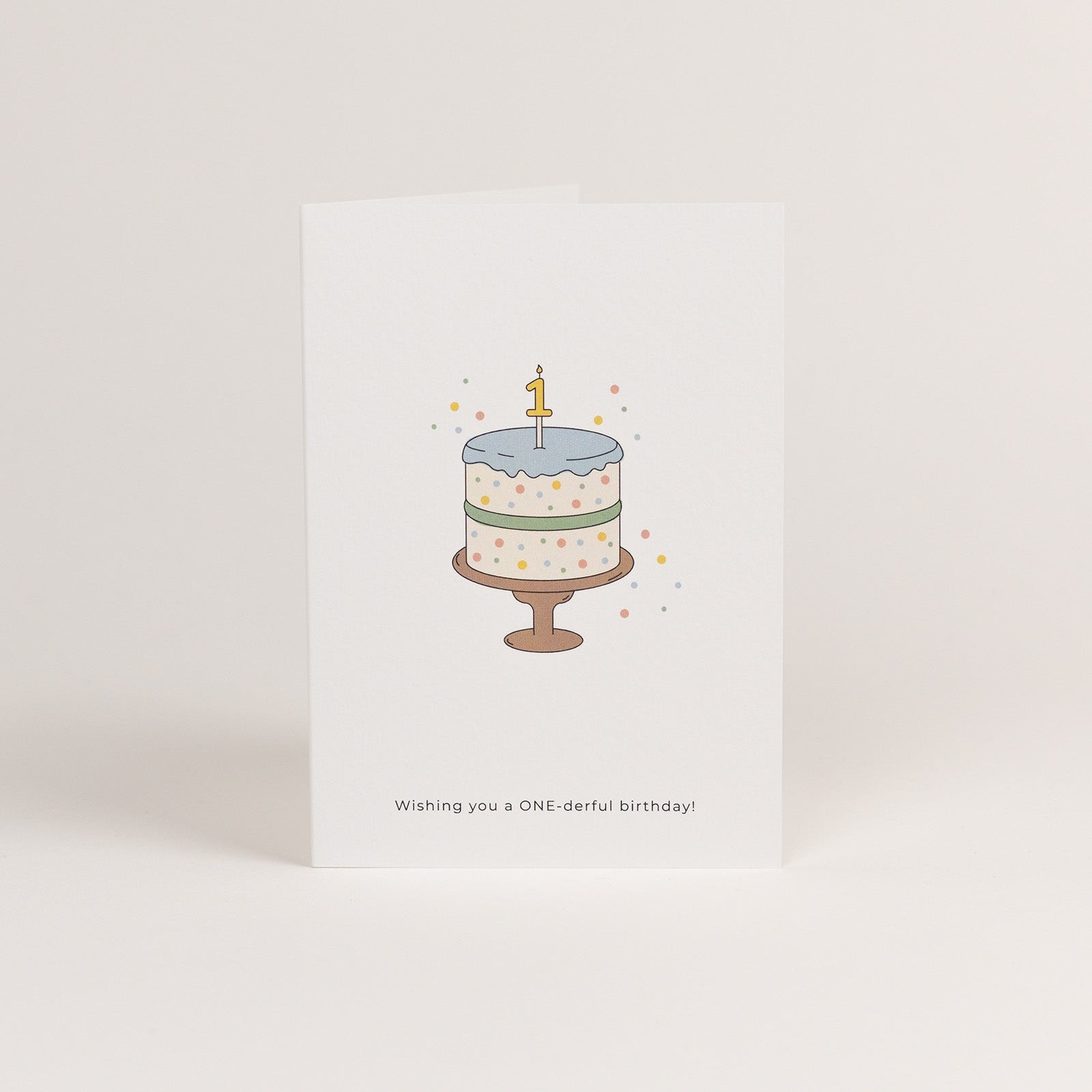 1-JAAR-VERJAARDAG-KAART-POSTCARD-1-YEAR-TAART-BABIEM-CADEAU-2