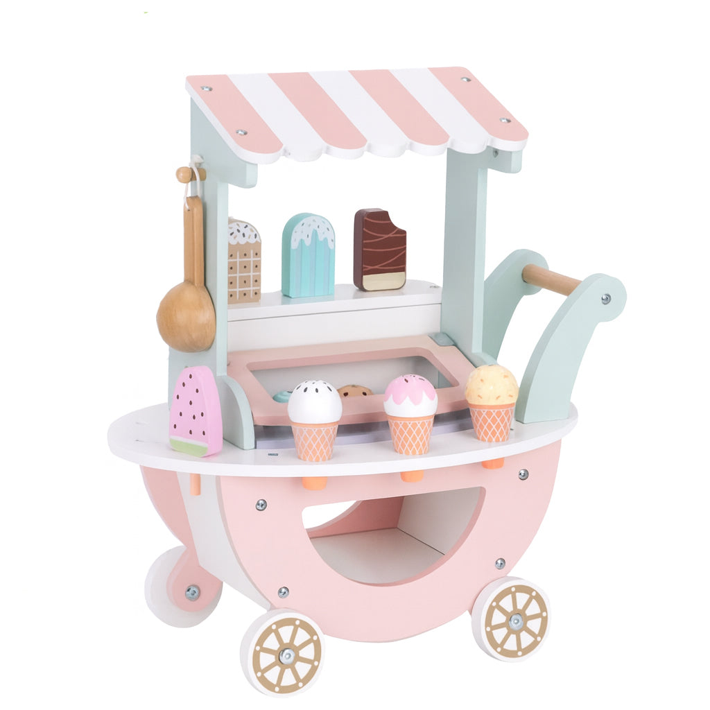 Montessori Holz - Eisstand mit Wagen