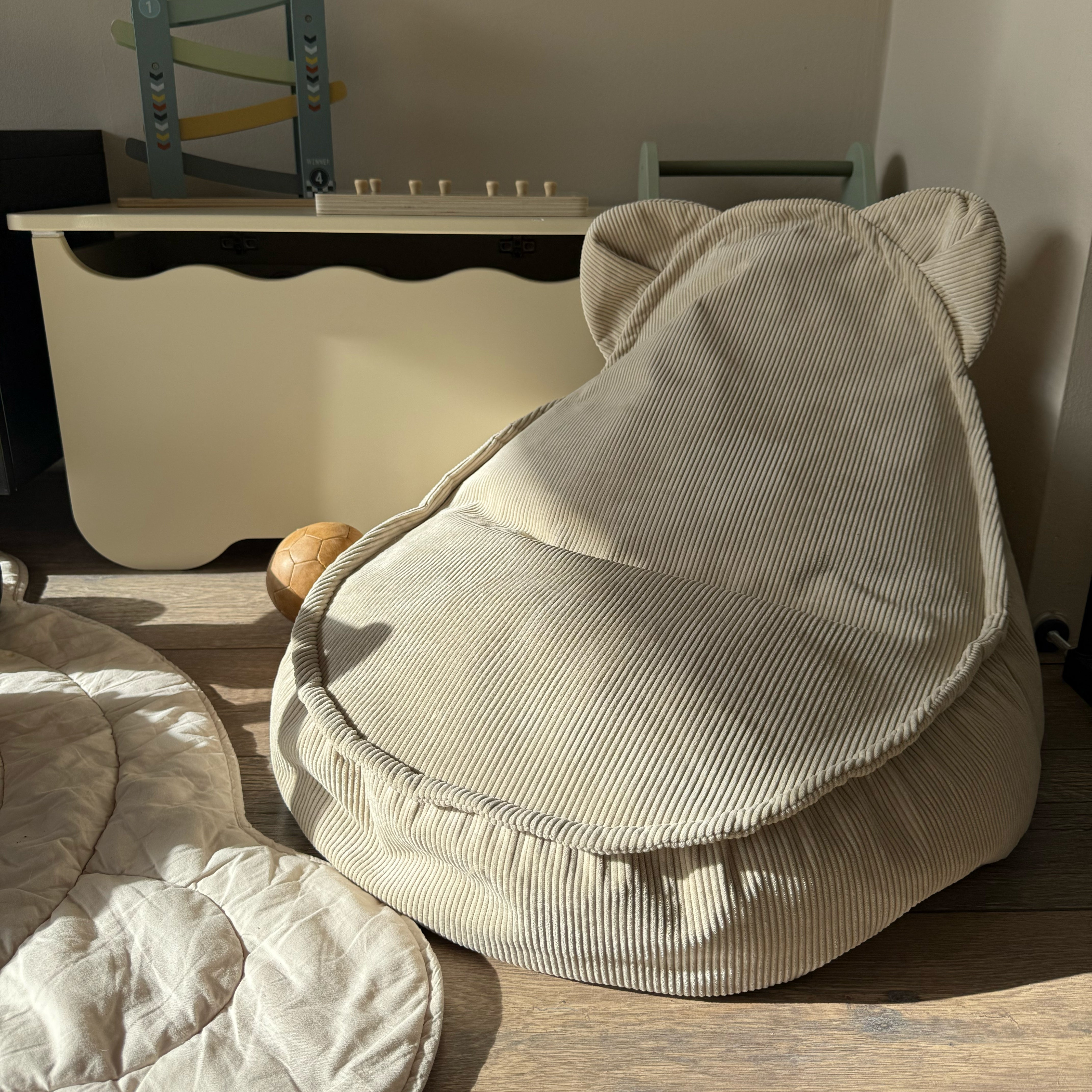 Corduroy Beige Teddy – Beanbag