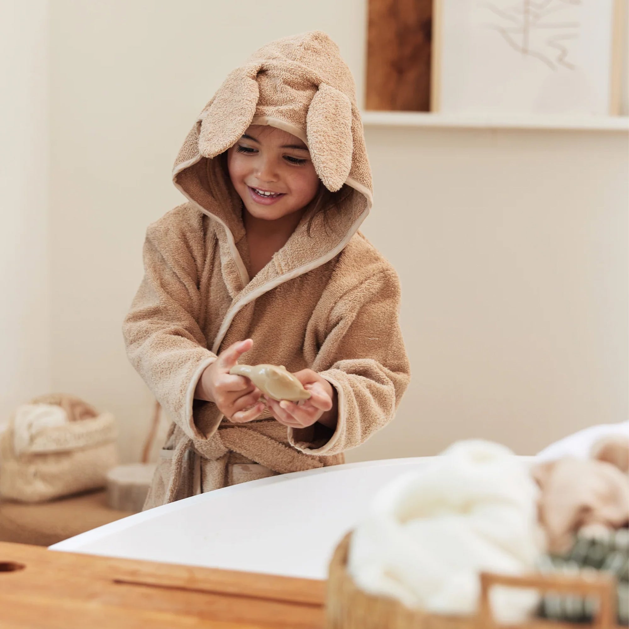 1-2 jaar Biscuit - Badjas