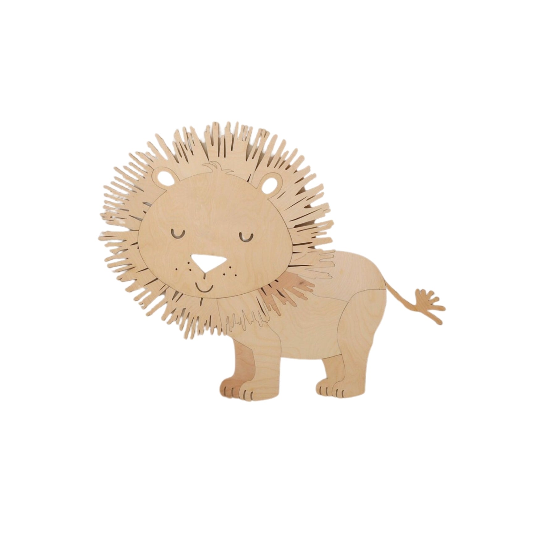 Wooden Safari Lion – Wall Decoration
