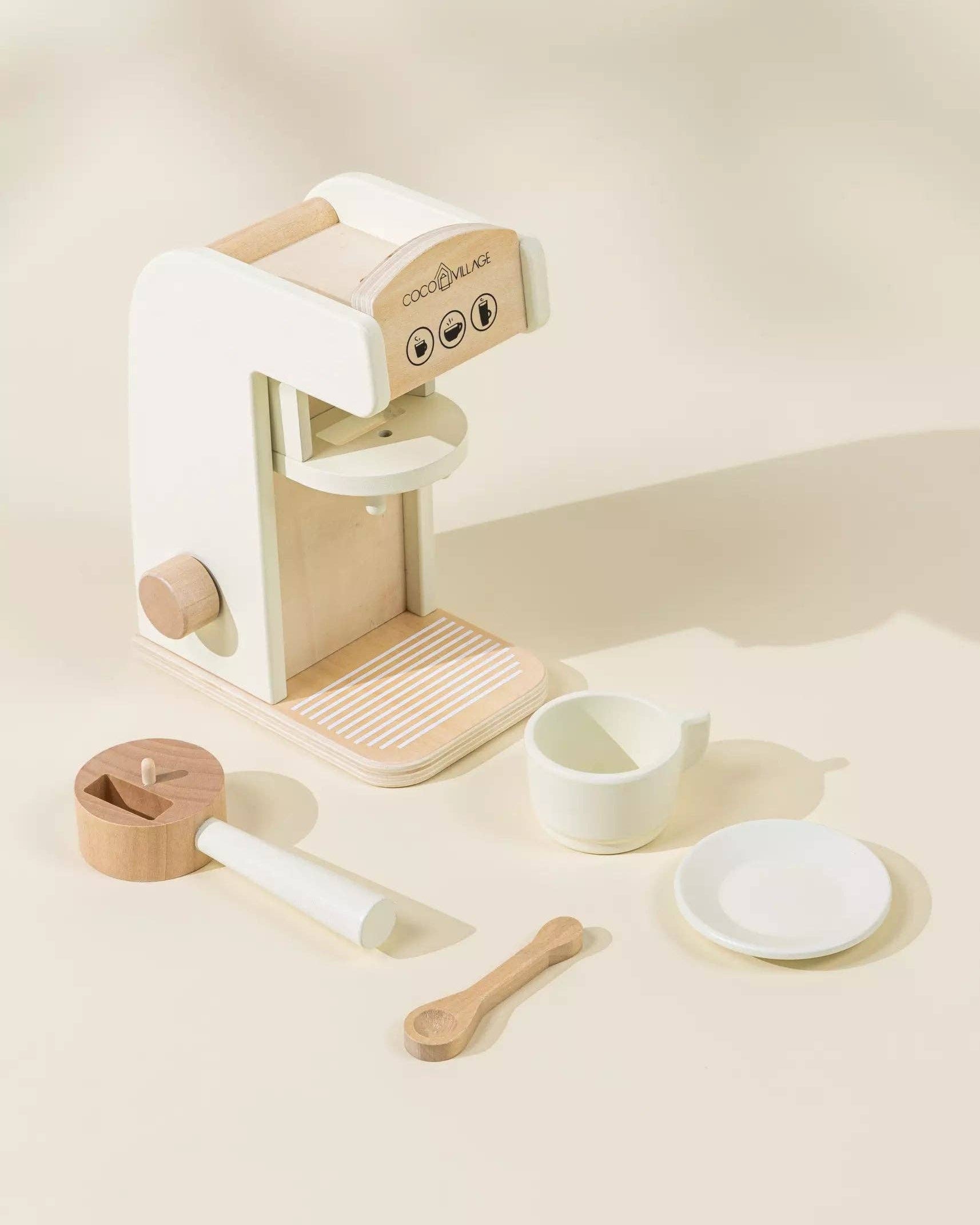 Wooden coffee maker with accessories - Playset