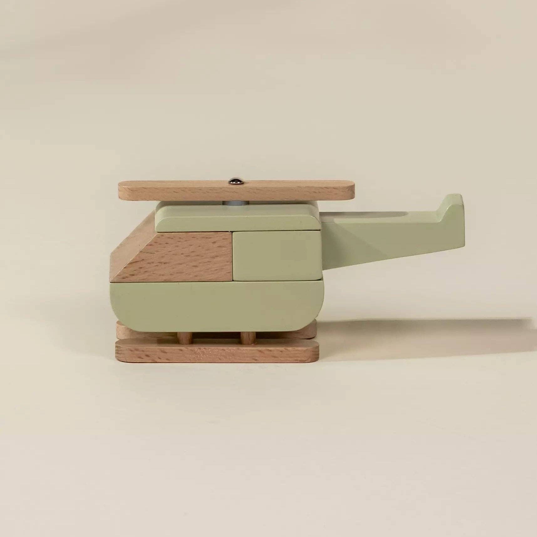 Houten Helikopter | Stevig houten stadsvoertuig