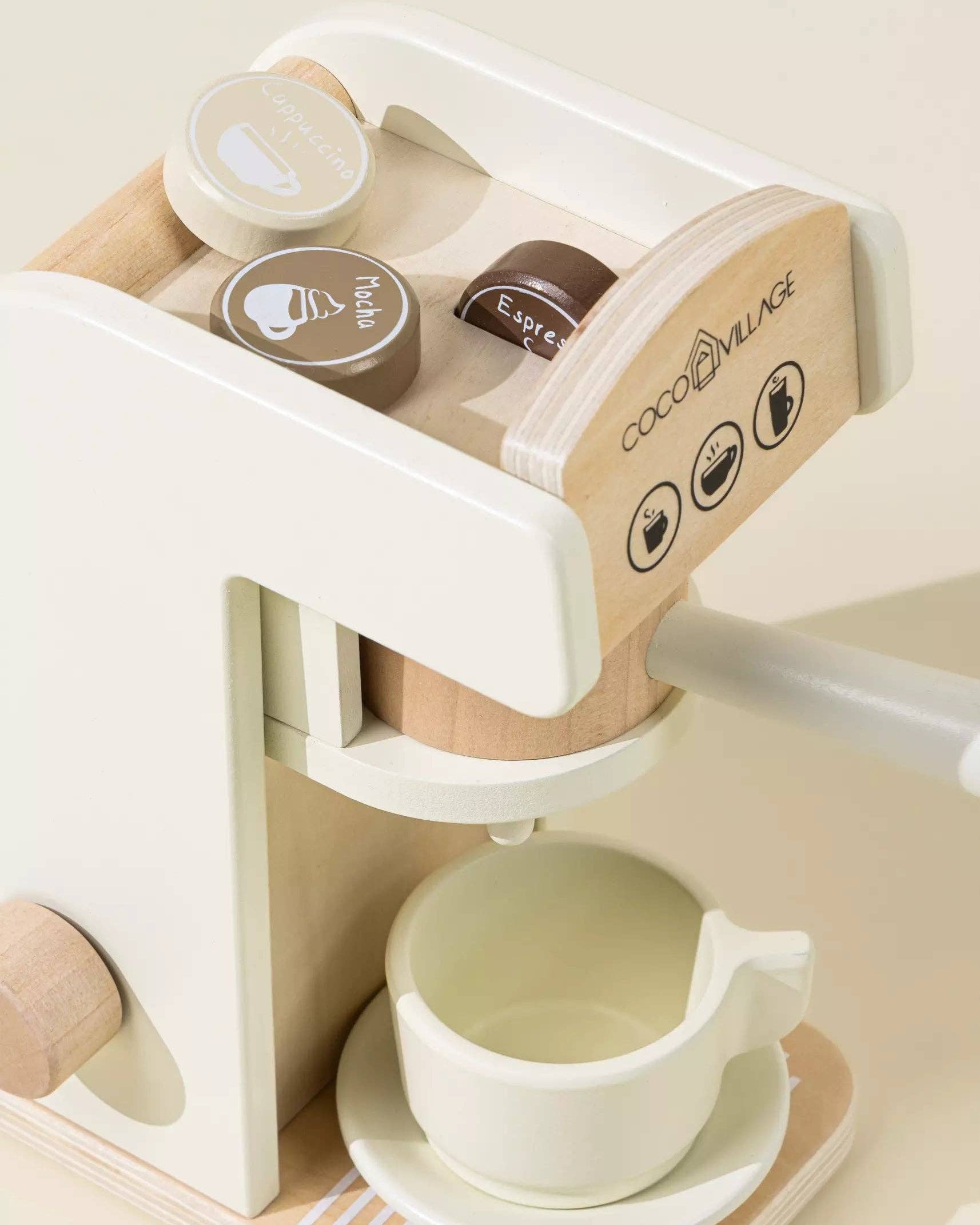 Wooden coffee maker with accessories - Playset