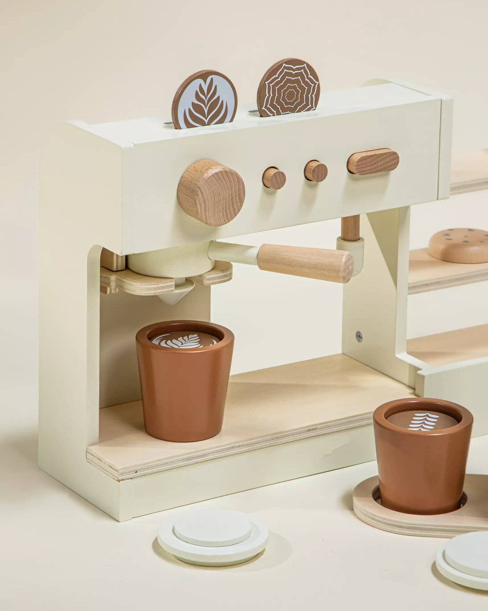 Wooden coffee shop with accessories - Playset