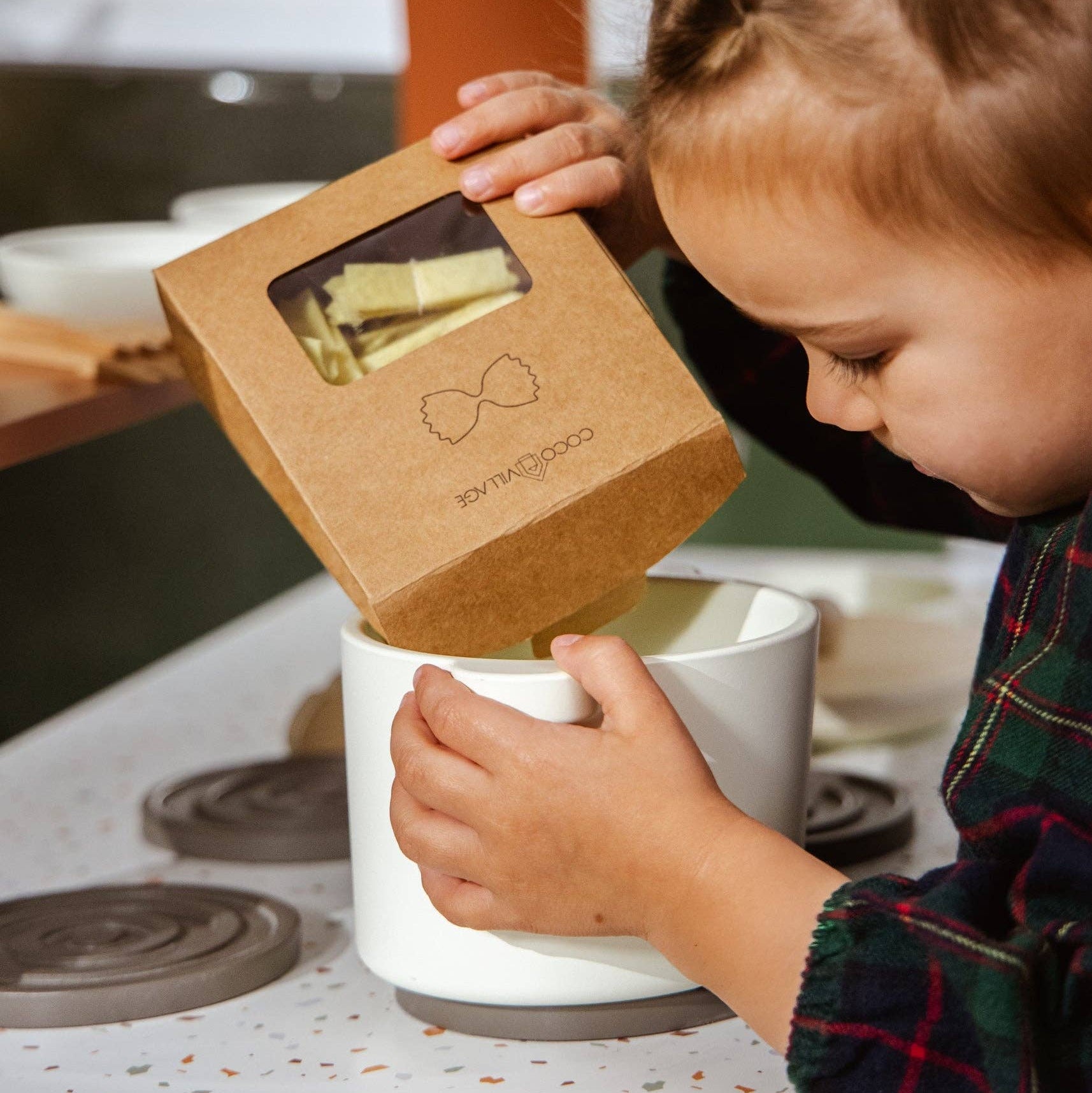 Houten Pasta Speelset | Complete keukenrolset met pan, vergiet en vilten pasta