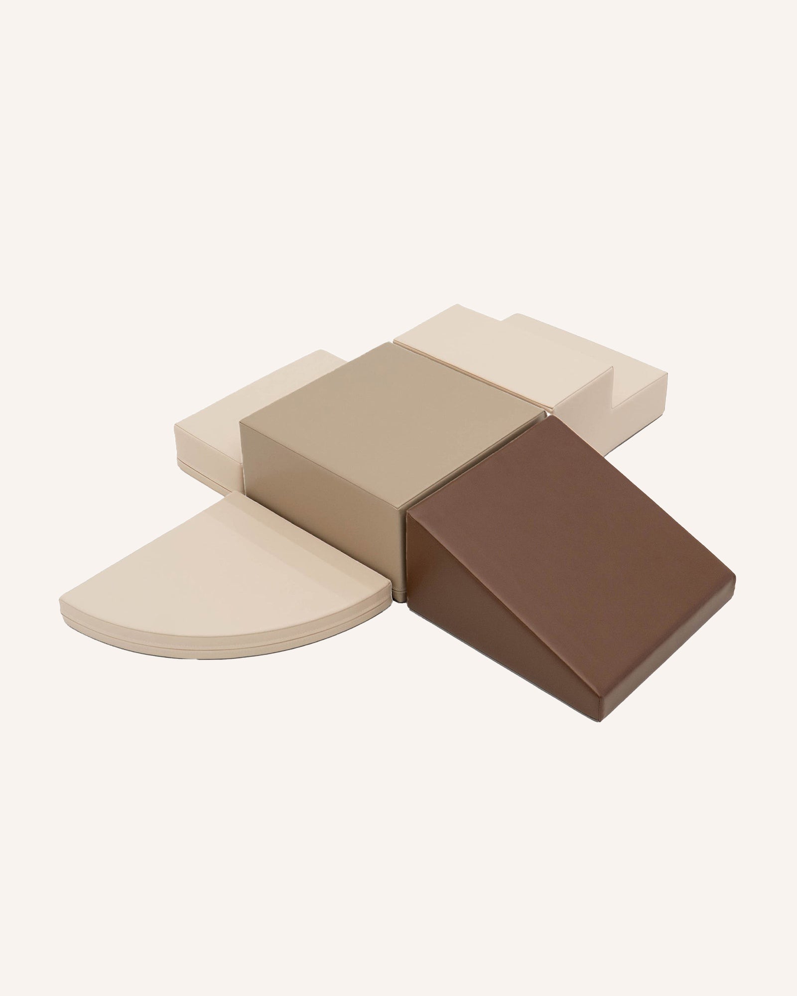 Zachte Foam Bruin & Beige - Hoekklimmer 5-delige Set