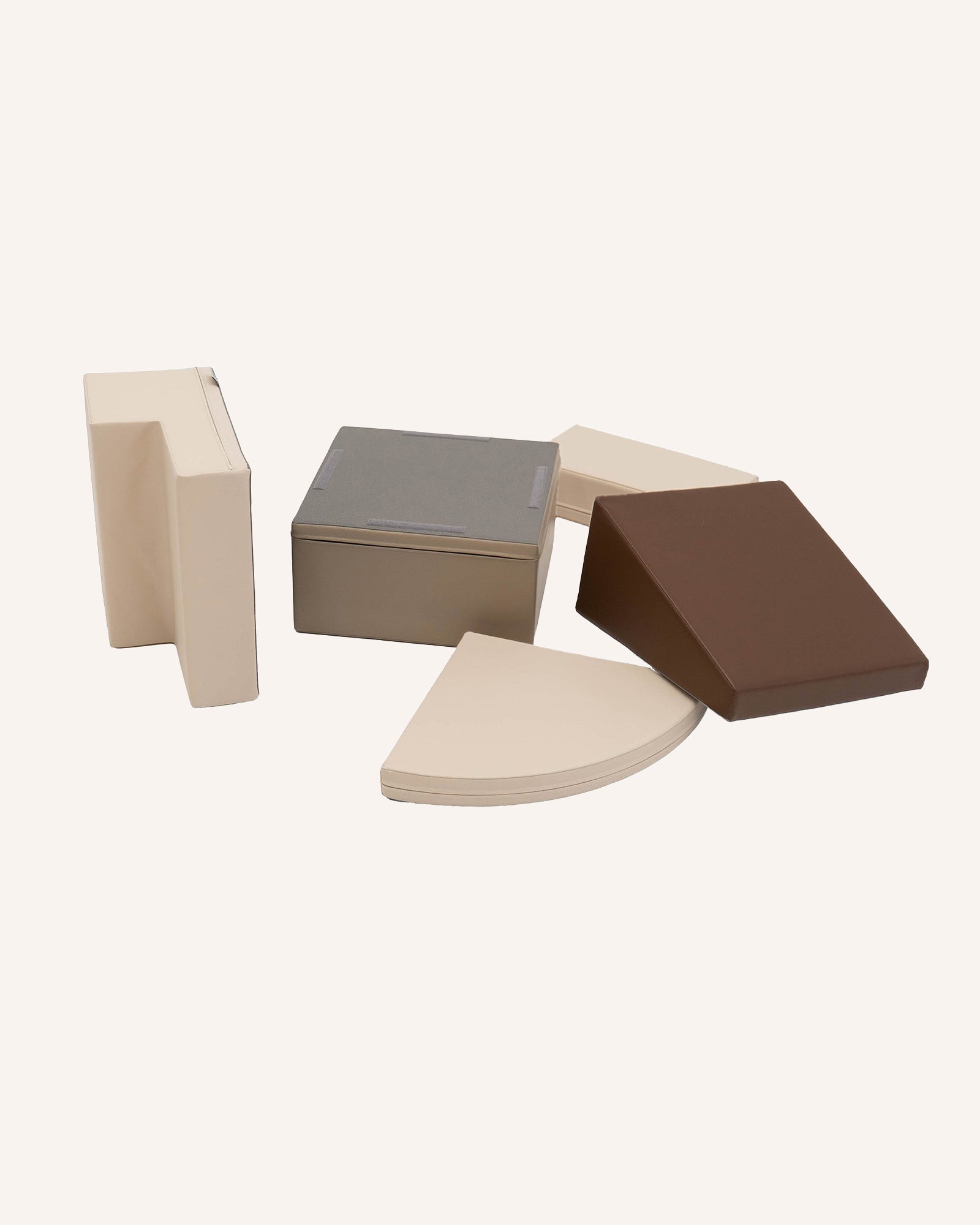 Zachte Foam Bruin & Beige - Hoekklimmer 5-delige Set