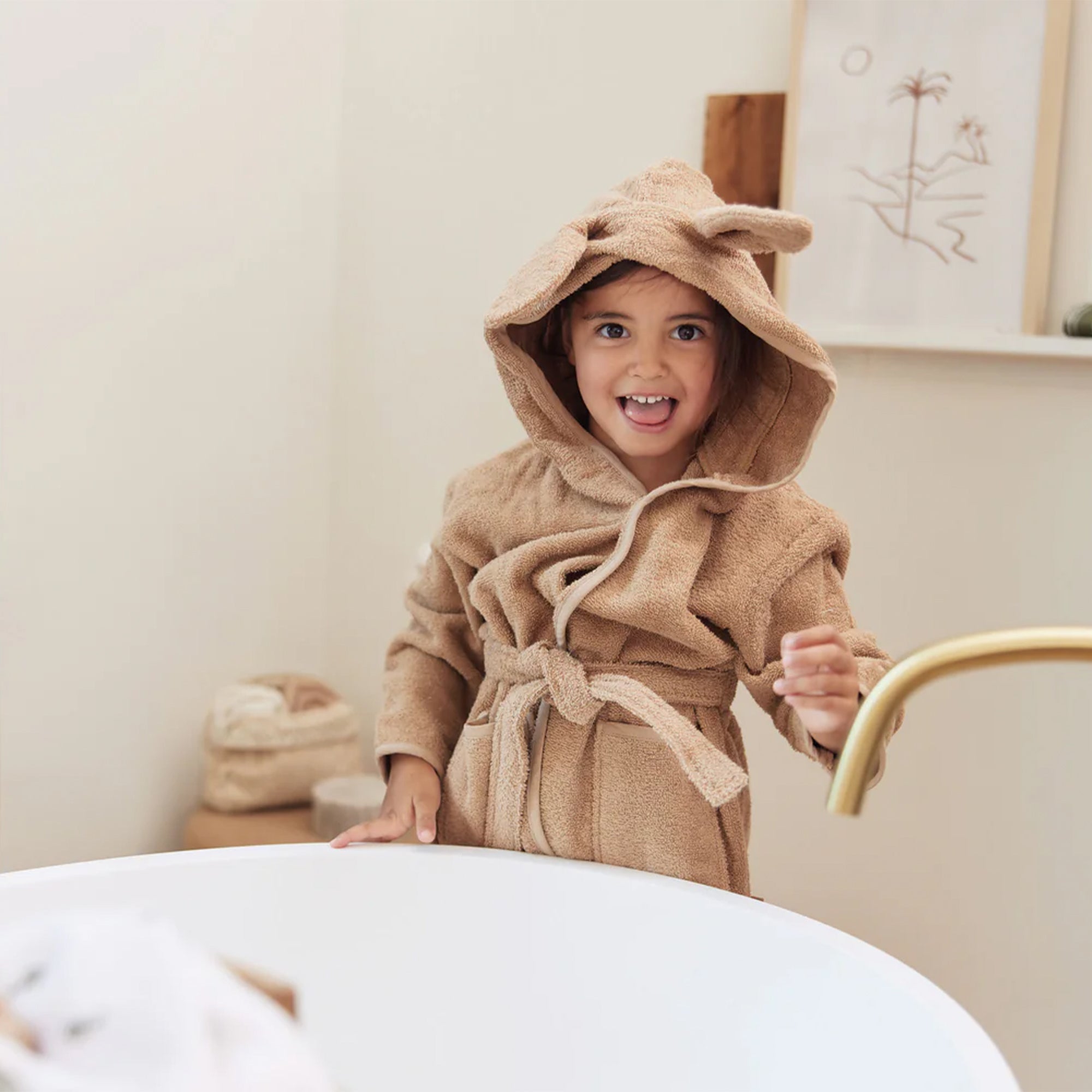 1-2 jaar Biscuit - Badjas