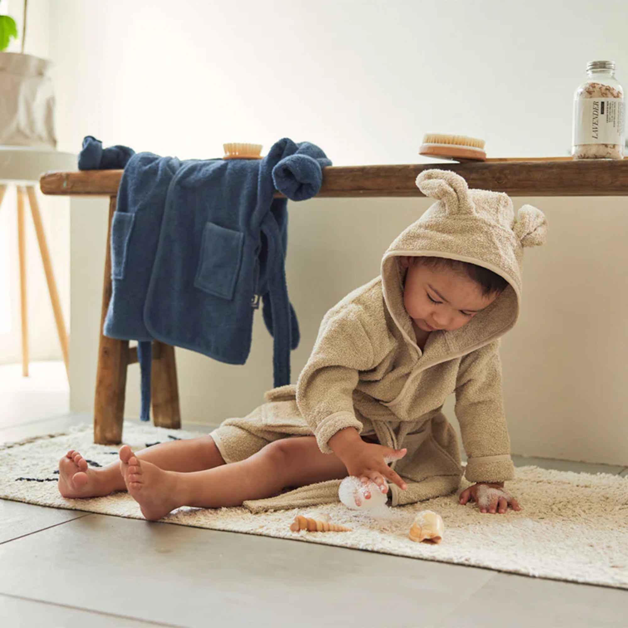 3-4 jaar Nougat - Badjas