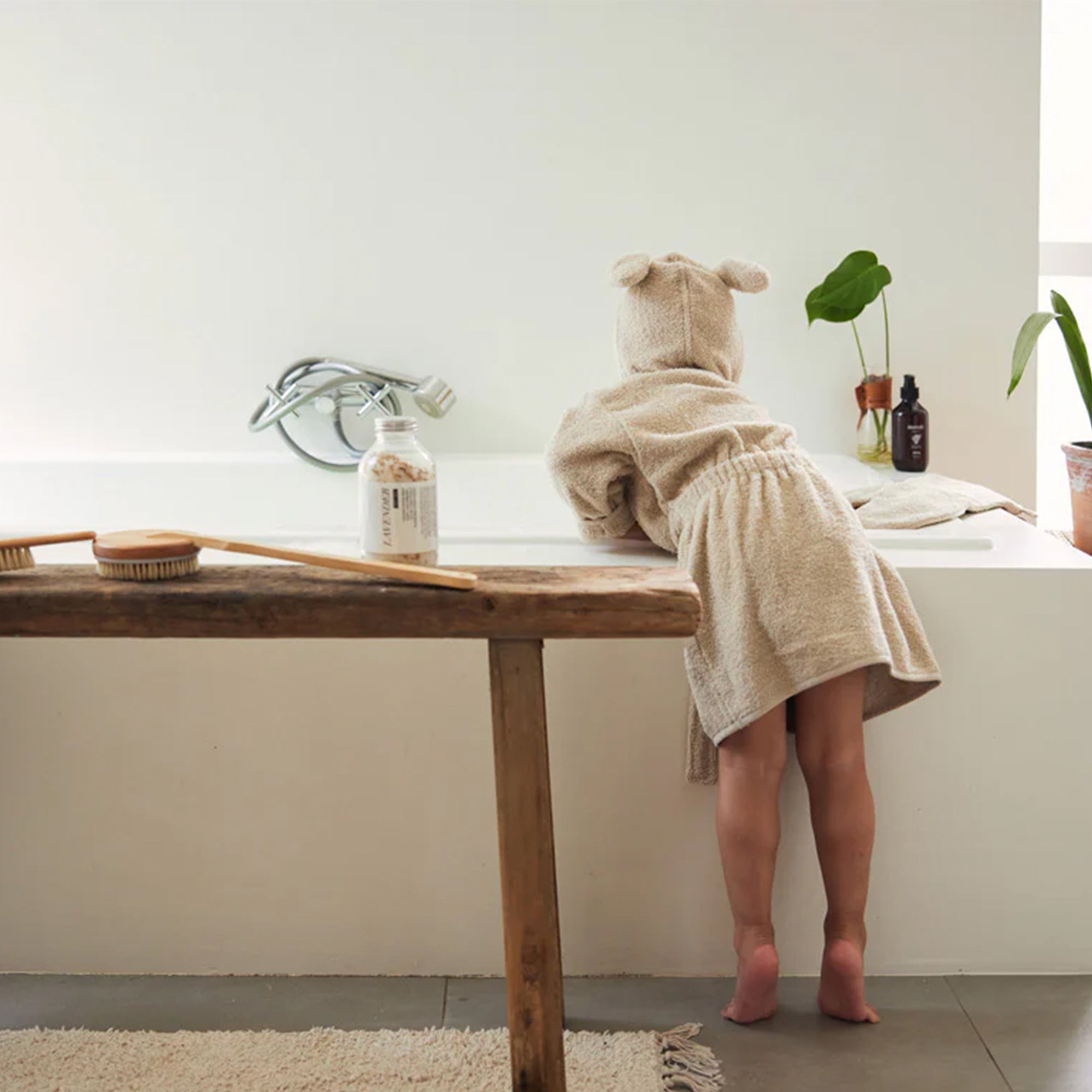 3-4 jaar Nougat - Badjas