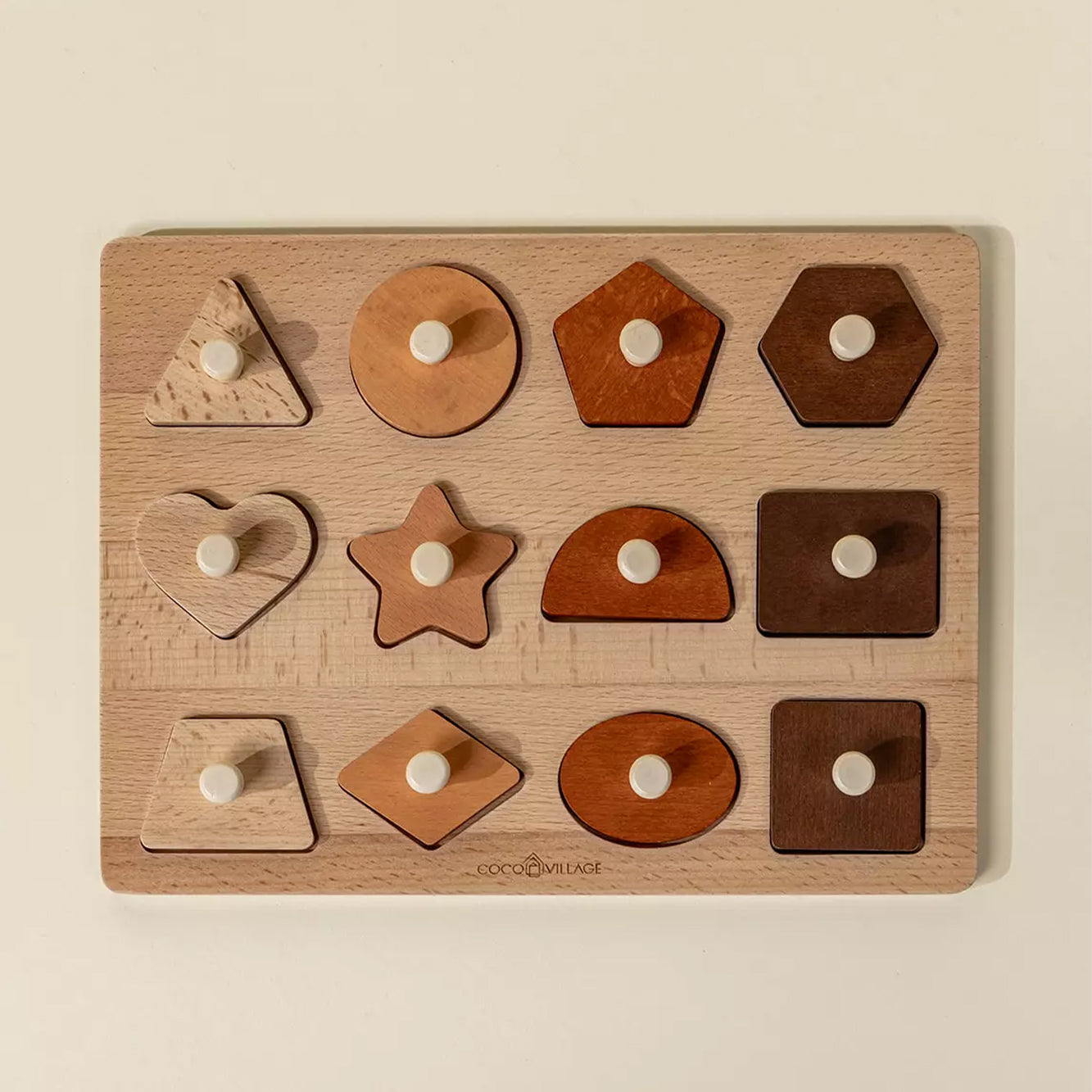 Houten Vormen - Leerpuzzel