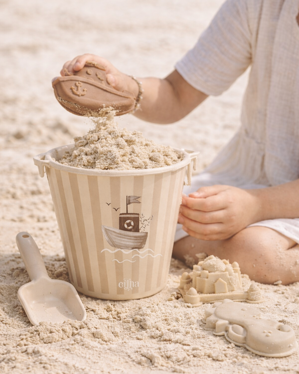 Silicone bucket and scoop - Beach set