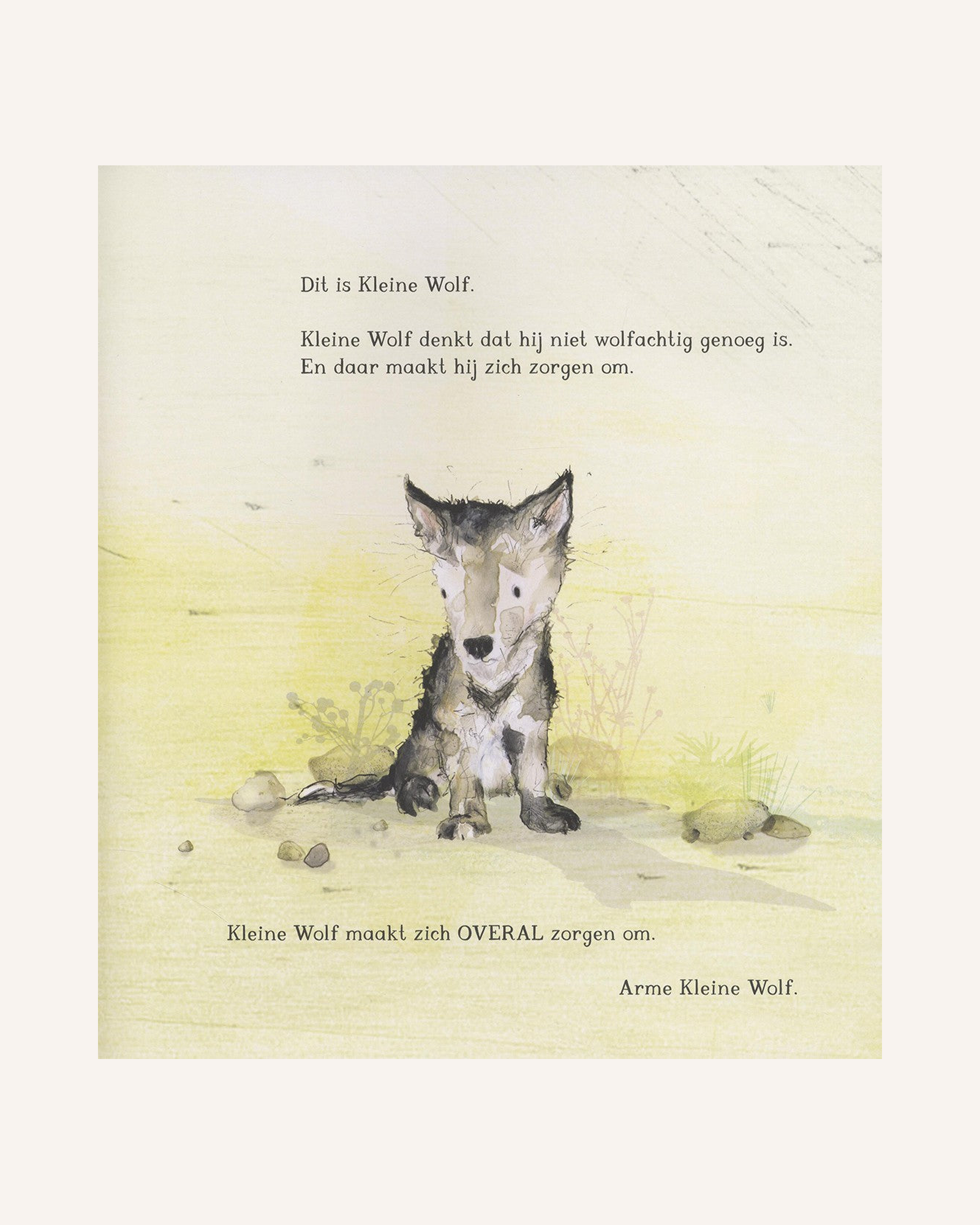 Kleine Wolf maakt zich zorgen – binnenwerk pagina 1