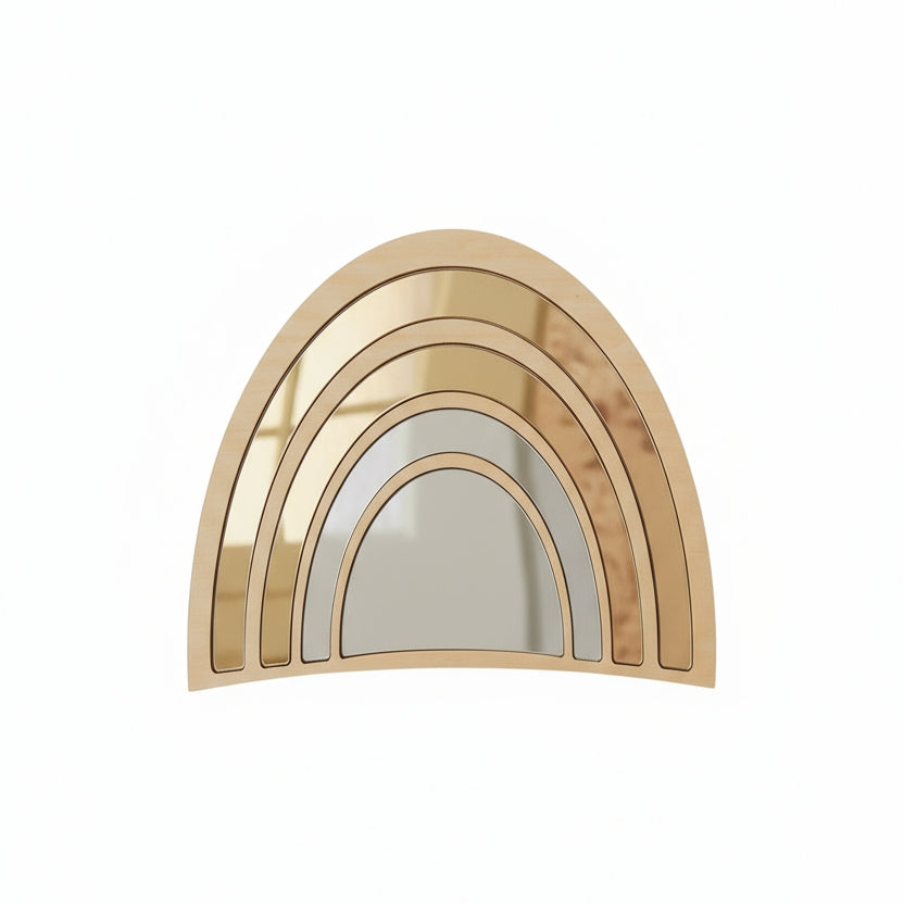 Gouden Houten Regenboog – Spiegel