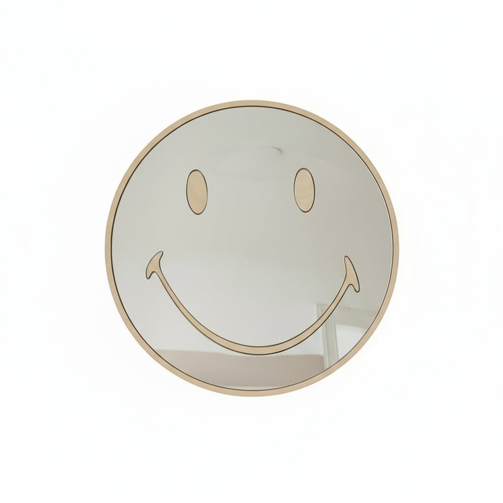 Gouden Houten Smiley – Spiegel